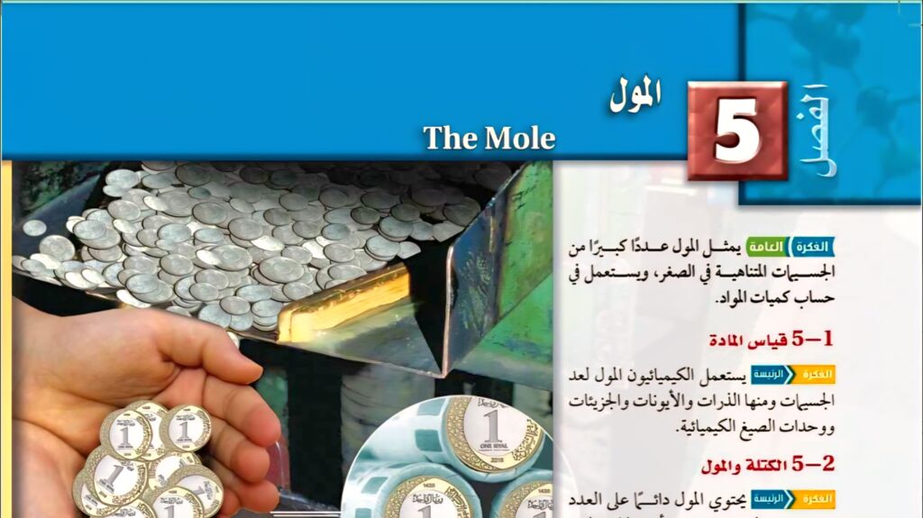 حل الفصل 5 المول