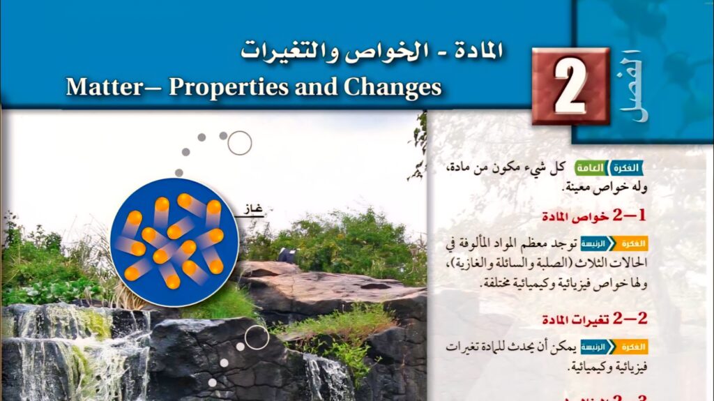 حل الفصل 2 المادة الخواص والتغيرات